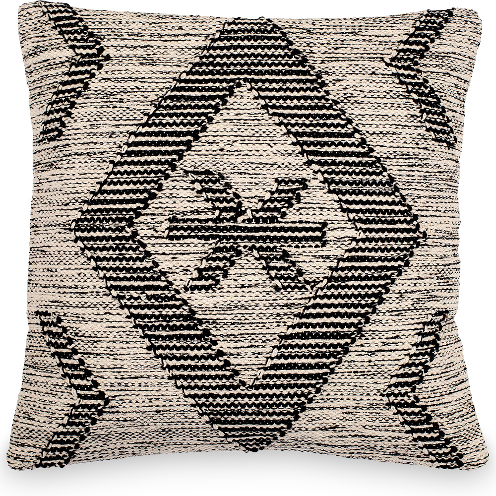  Buy Boho Bali Style Cushion - Cover and Filling Included -  Rita Black 60192 - in the UK