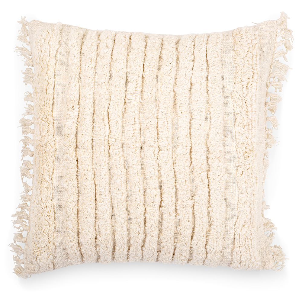  Buy Boho Bali Style Cushion - Cover and Filling Included - Greta Cream 60210 - in the UK