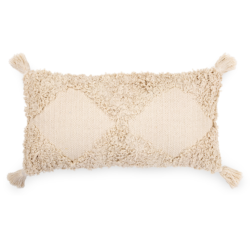  Buy Boho Bali Style Cushion - Cover and Filling Included - Doris Cream 60220 - in the UK