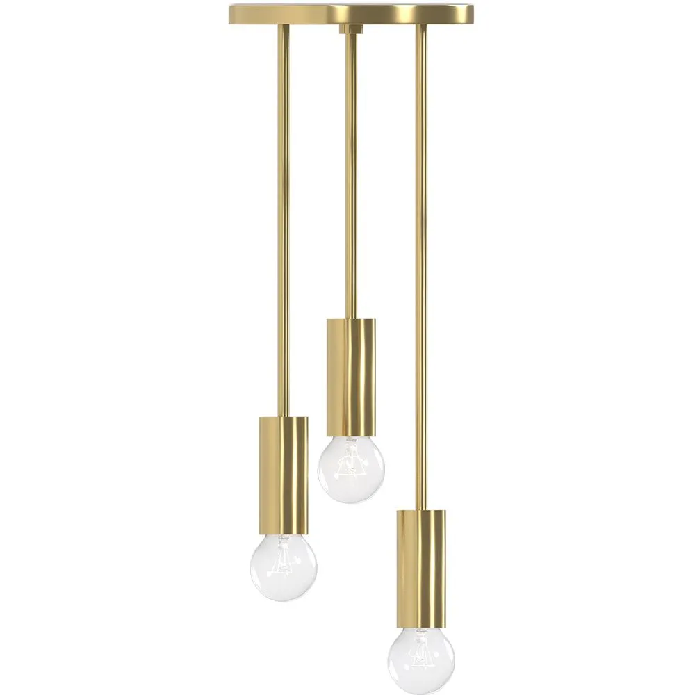 Golden Ceiling Lamp - 3-Arm Pendant Lamp - Troy image 8