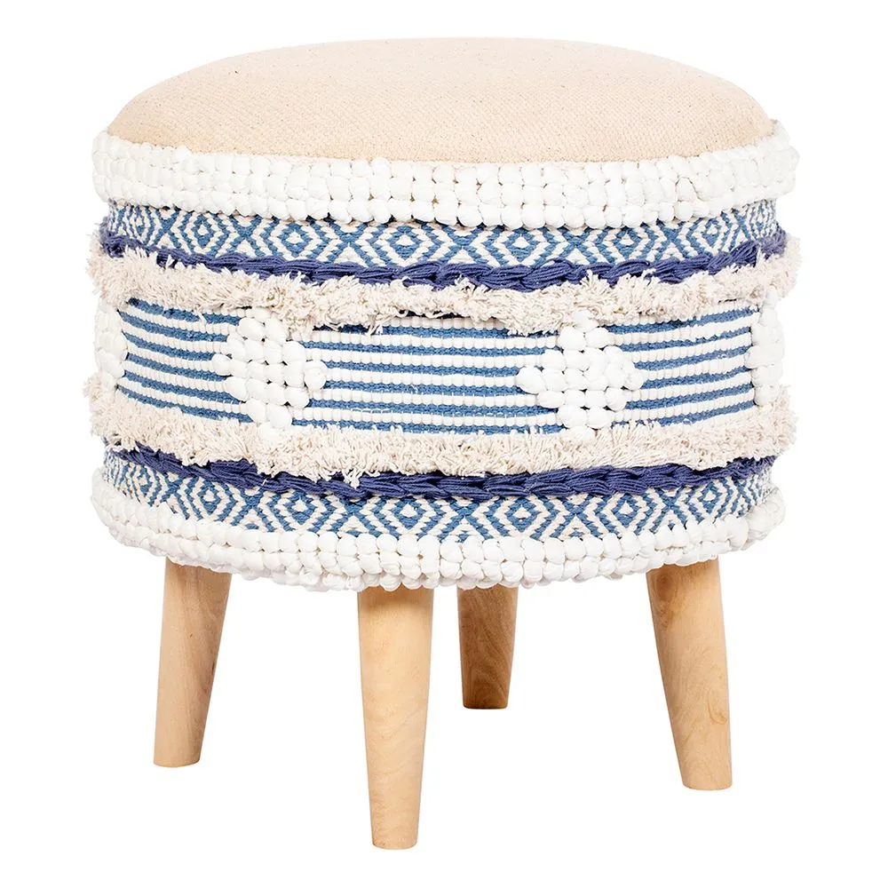 Round Pouf Stool - Boho Bali Style - Josephine  image 8