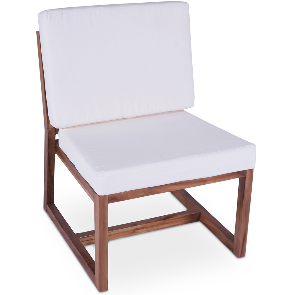  Buy Wooden Lounge Chair - Boho Bali Style Design Chair - Glan White 60299 - in the UK