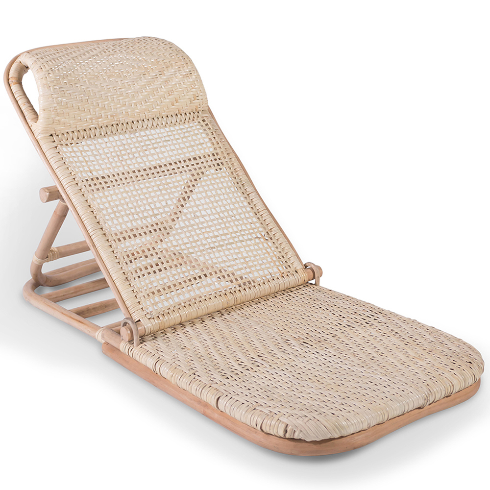  Buy Rattan Boho Bali Garden Deck Chair - Chenai Natural 60307 - in the UK