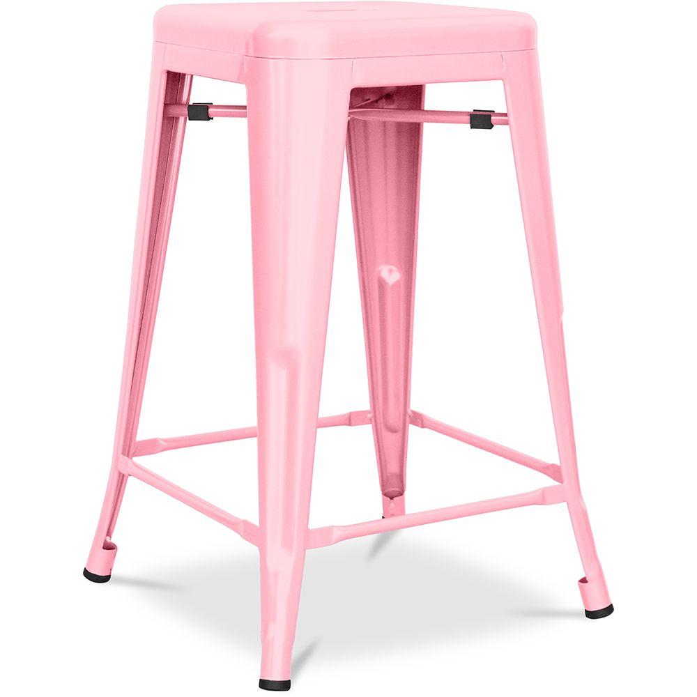 Bar Stool - Industrial Design - Matte Steel - 60cm - New edition - Stylix image 8