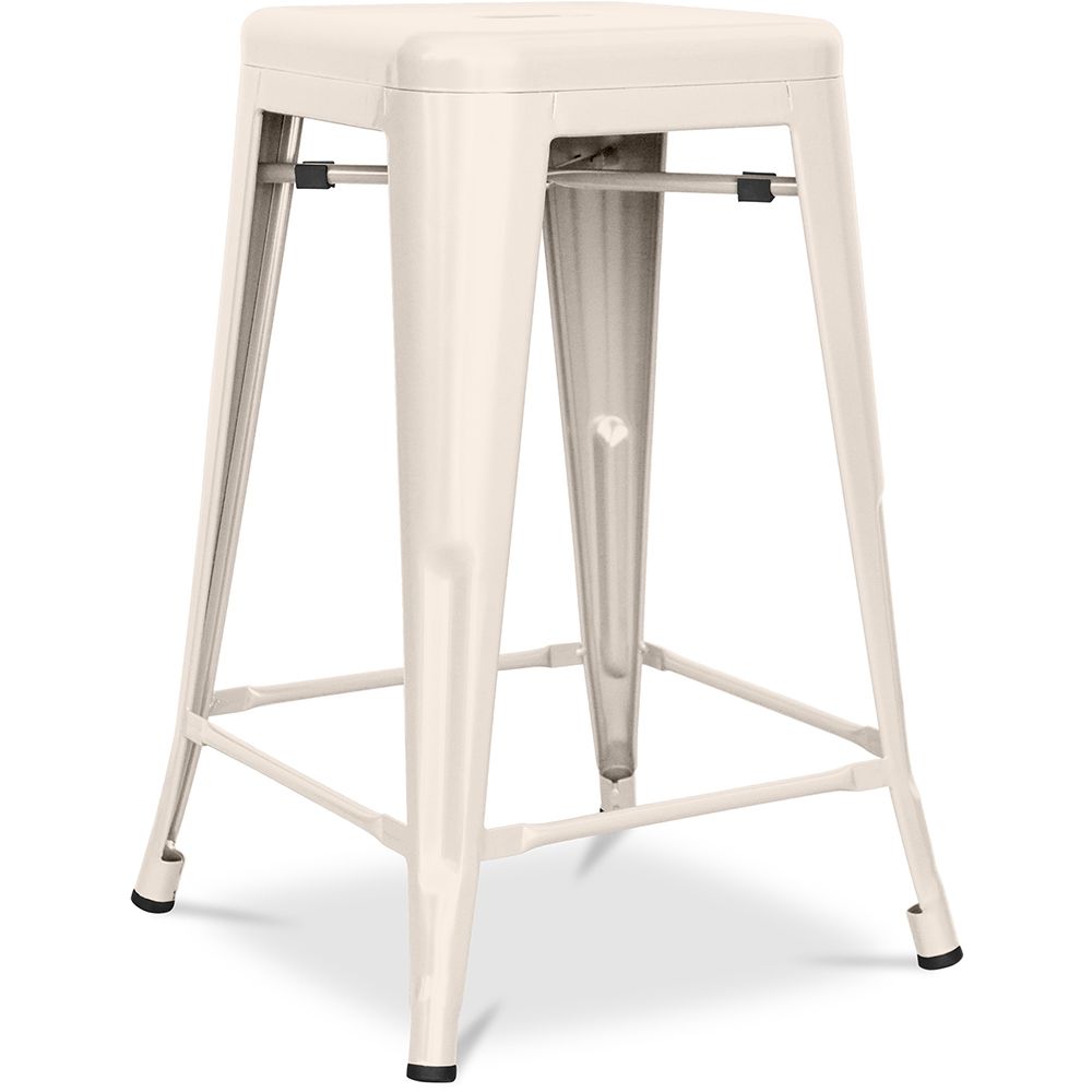 Bar Stool - Industrial Design - Matte Steel - 60cm - New edition - Stylix image 8