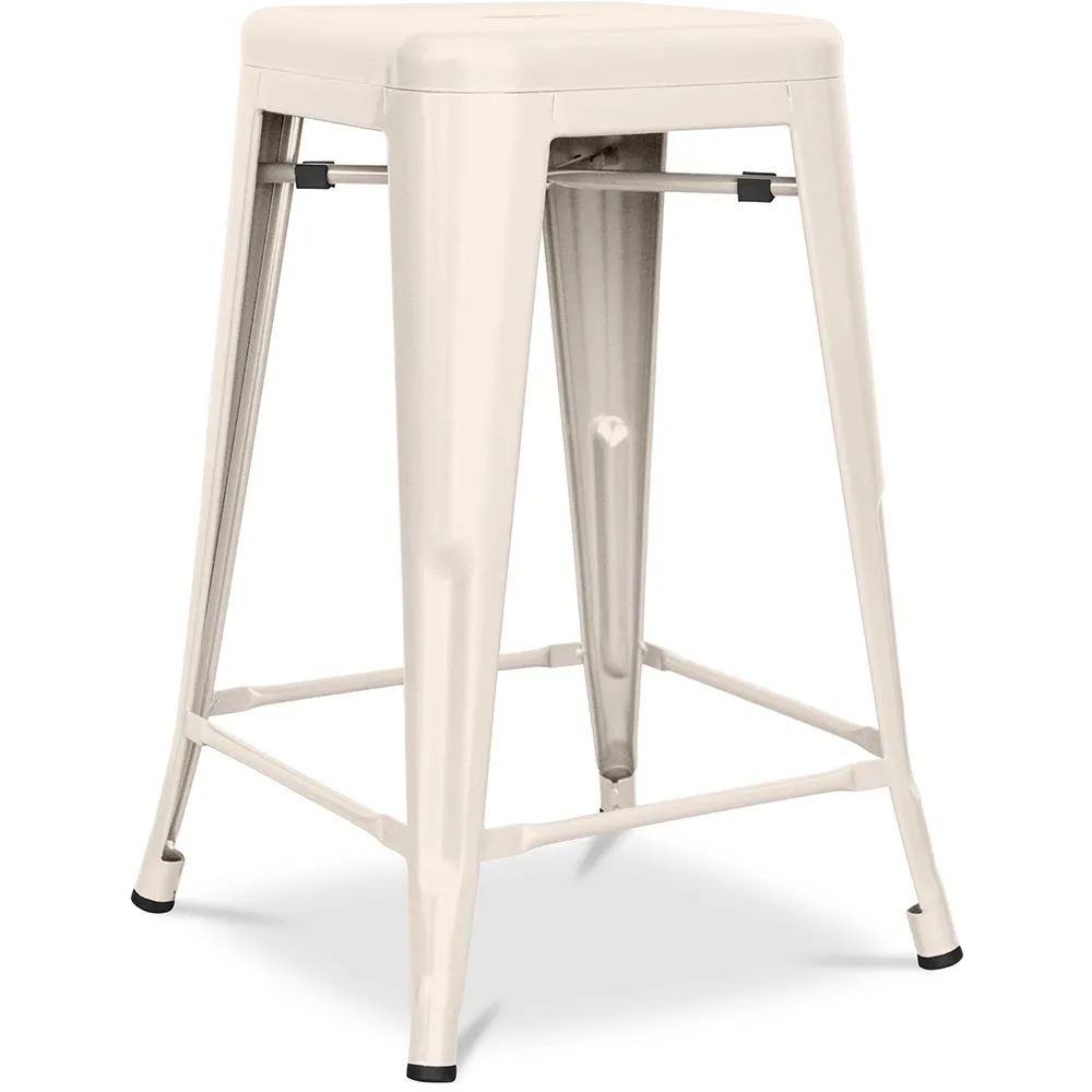 Bar Stool - Industrial Design - Matte Steel - 60cm - New edition - Stylix image 8