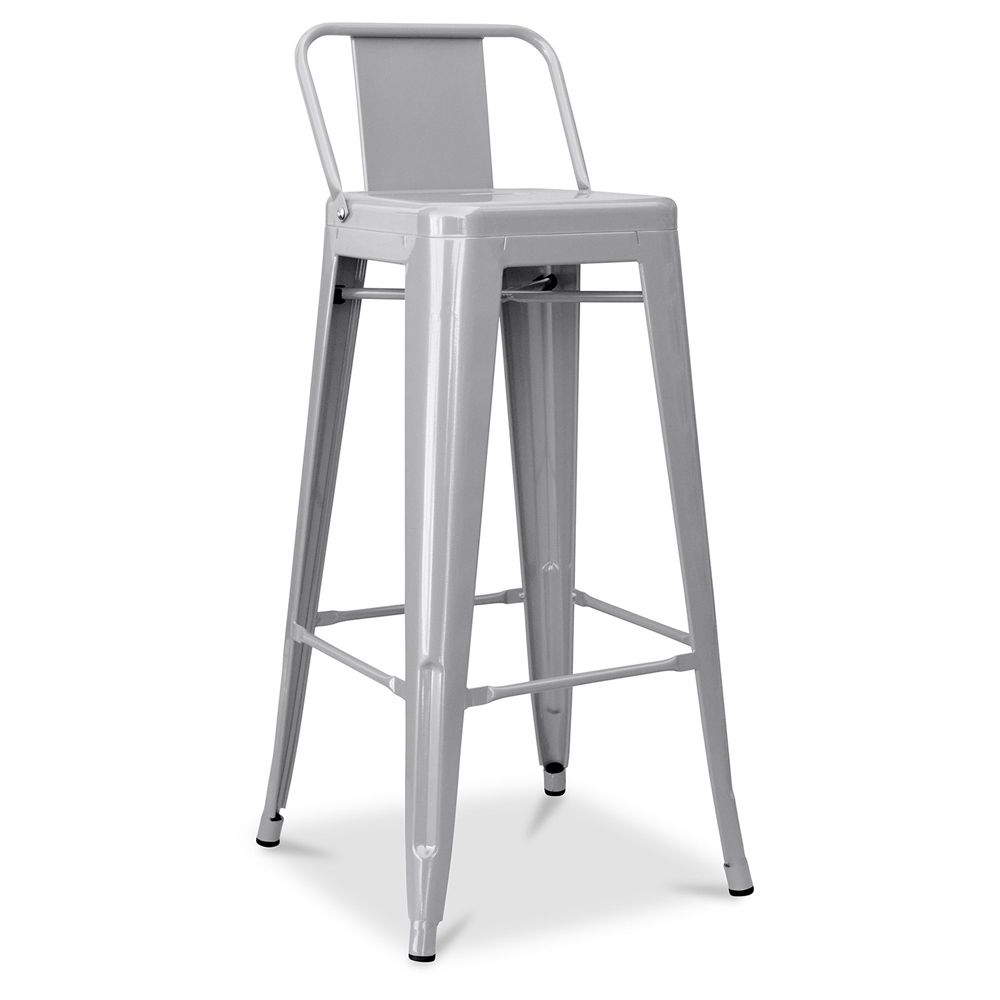 Bar Stool with Backrest - Industrial Design - 76cm - New Edition - Stylix image 8