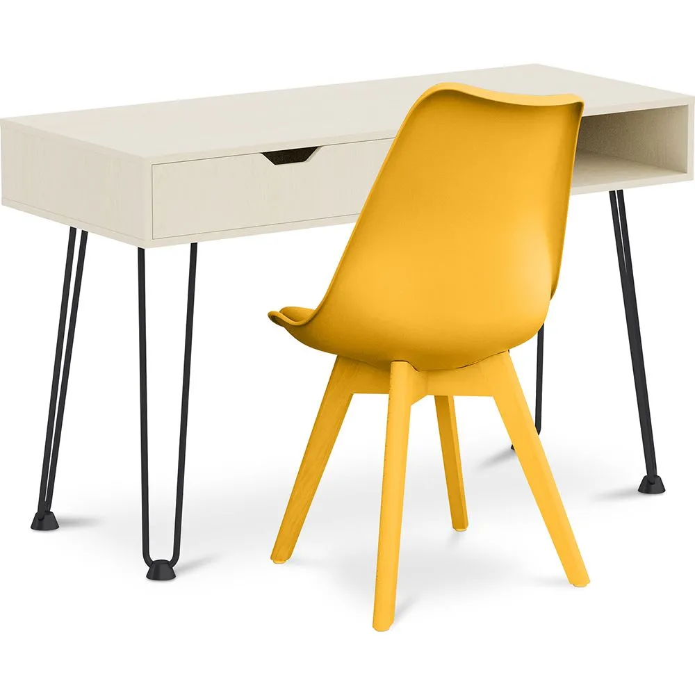 Wooden Desk Set - Scandinavian Design - Andor + Dining Chair - Scandinavian Design - Denisse image 8