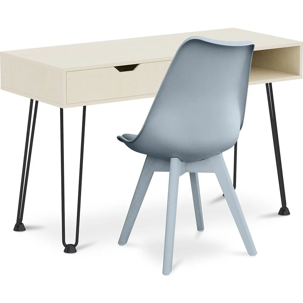 Wooden Desk Set - Scandinavian Design - Andor + Dining Chair - Scandinavian Design - Denisse image 8