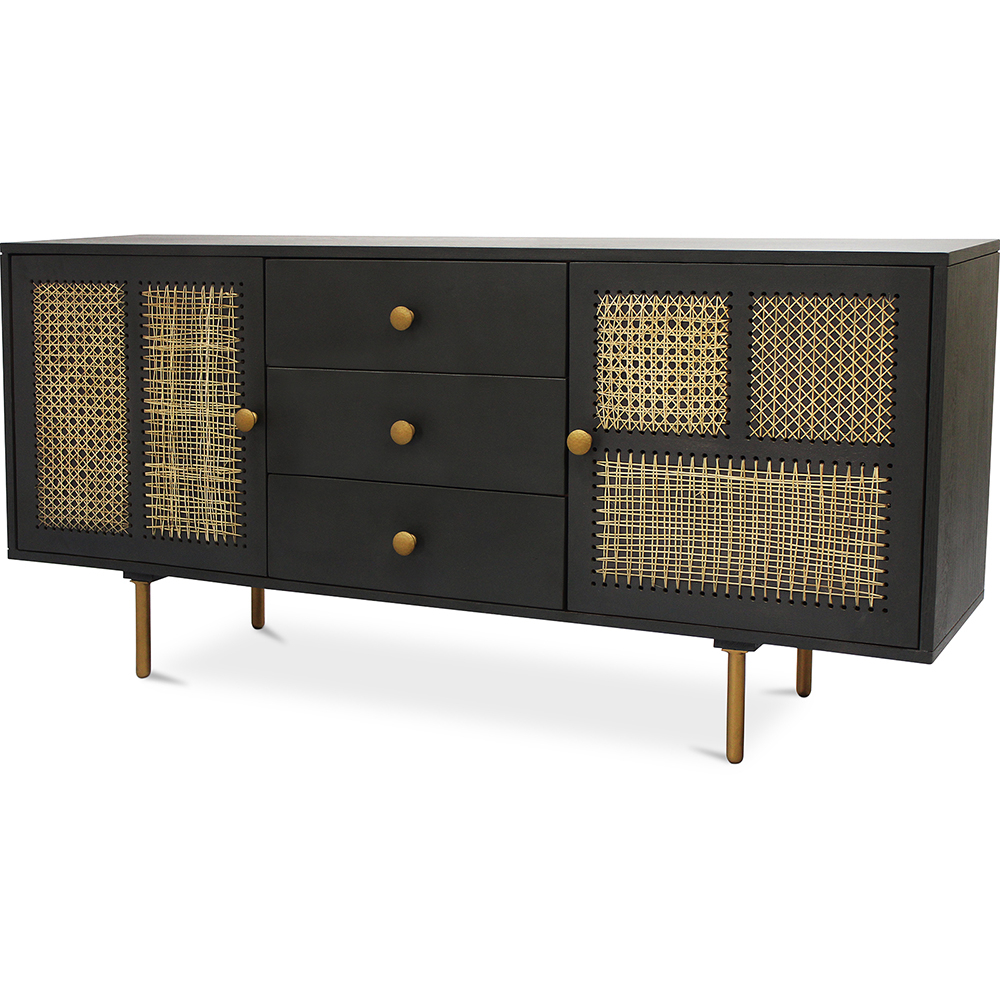  Buy Wooden Sideboard - Vintage Design - Dena Black 60360 - in the UK