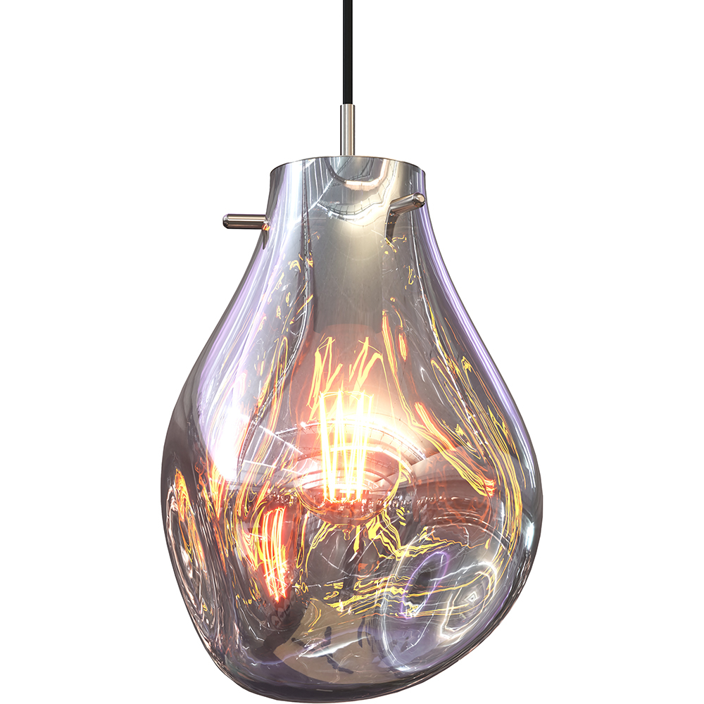  Buy Glass Ceiling Lamp - Design Pendant Lamp - Vera Silver 60395 - in the UK