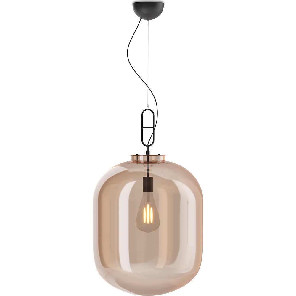  Buy Crystal Ceiling Lamp - Medium Design Pendant Lamp - Grau Amber 60402 - in the UK