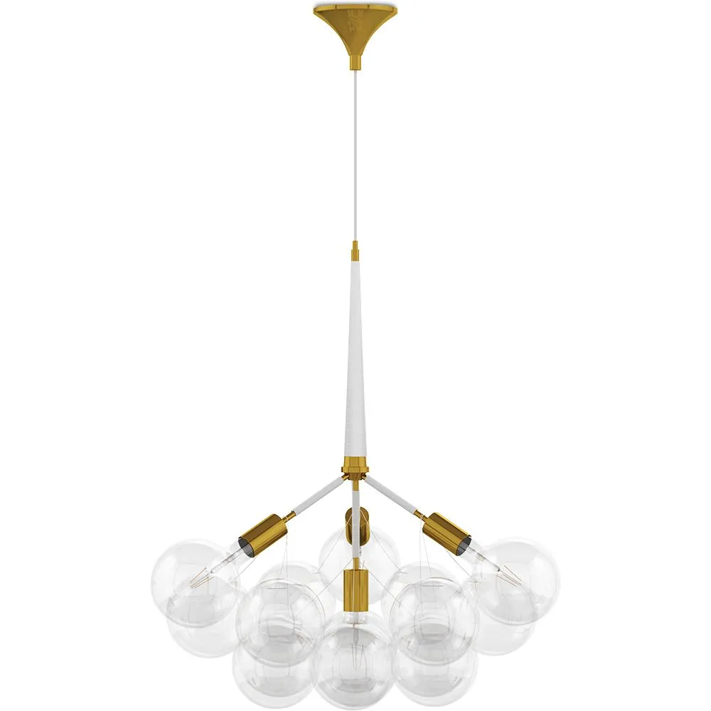 Glass Ball Ceiling Lamp - Design Pendant Lamp - 12 Globes - Glaub image 8