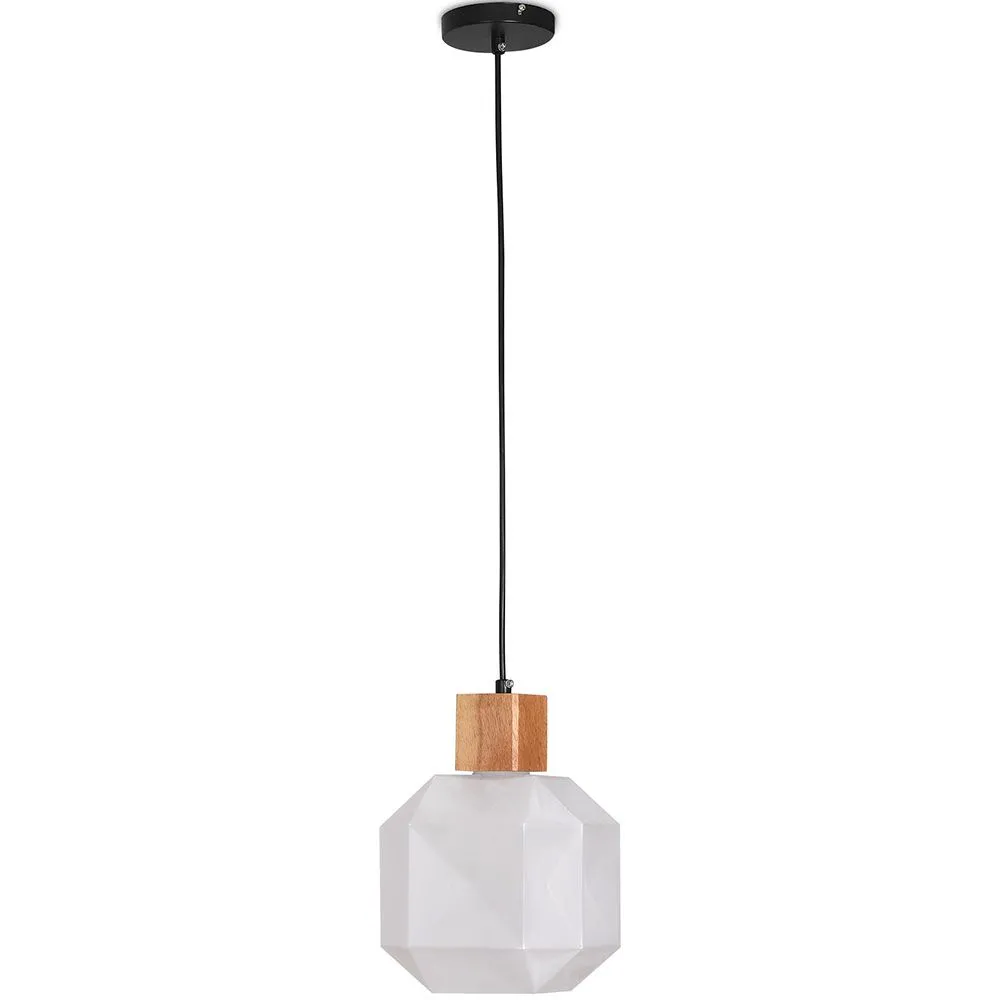 Wood and Glass Ceiling Lamp - Design Pendant Lamp - Bumba image 8