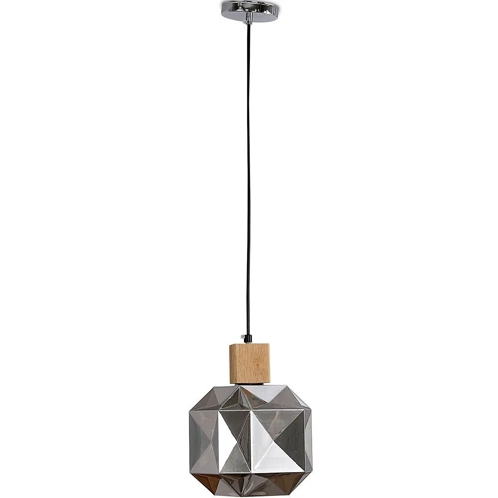 Wood and Glass Ceiling Lamp - Design Pendant Lamp - Bumba image 8