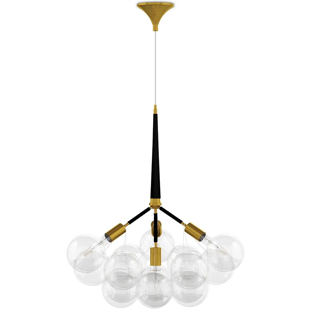 Glass Ball Ceiling Lamp - Design Pendant Lamp - 12 Globes - Glaub image 8