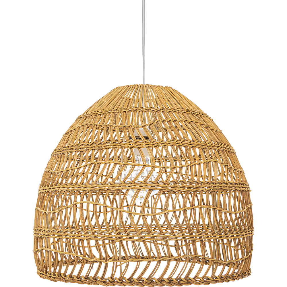  Buy Hanging Lamp Boho Bali Style Natural Rattan - 60cm  - Hoa Natural wood 60440 - in the UK