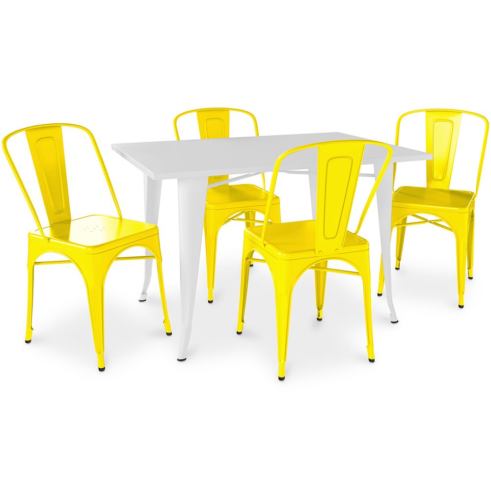 Pack Dining Table and 4 Dining Chairs Industrial Design - New Edition- Bistrot Stylix image 8