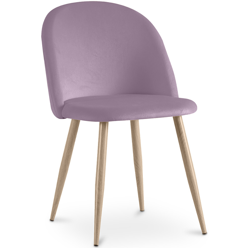  Buy Dining Chair - Velvet Upholstered - Scandinavian Style - Evelyne Pink 59990 - in the UK