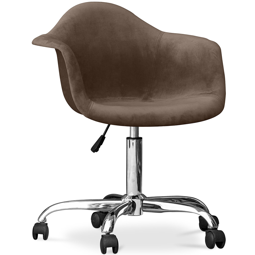  Buy Office Chair with Armrests - Swivel Desk Chair with Castors - Grev Chocolate 60479 - in the UK