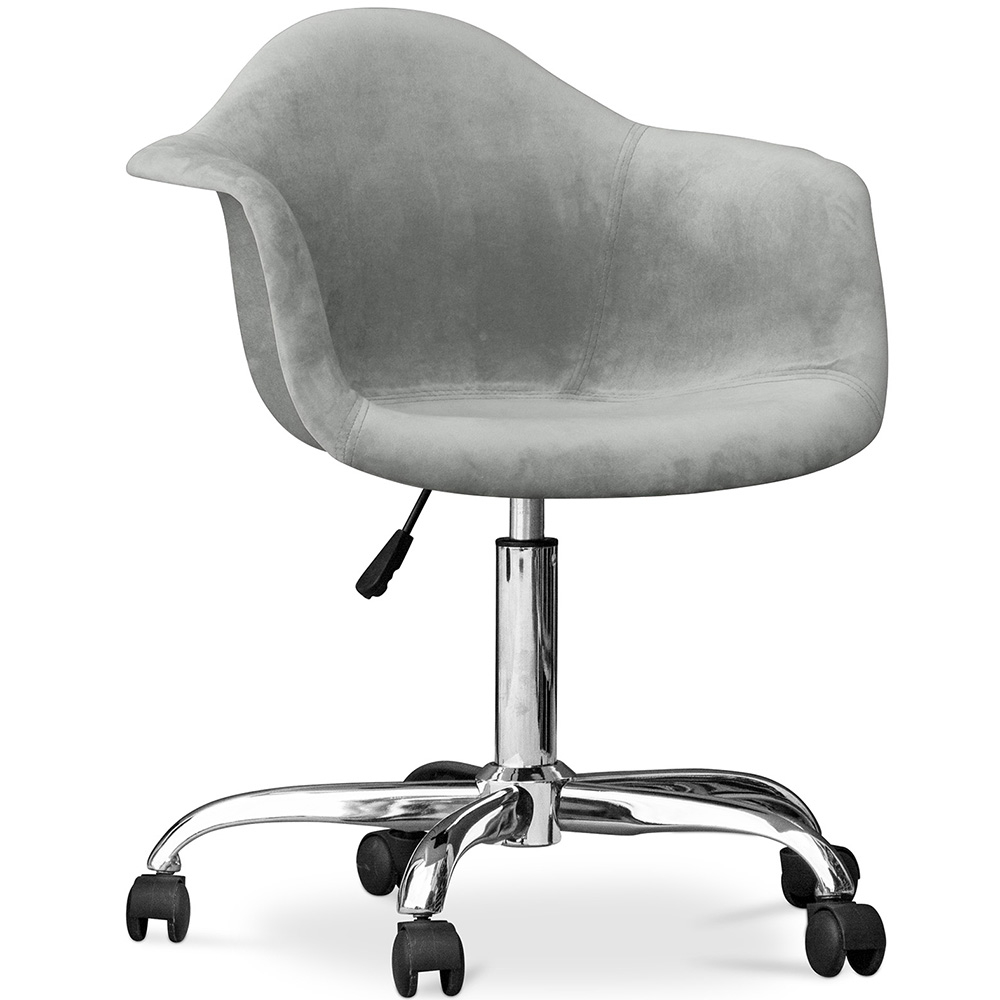  Buy Office Chair with Armrests - Swivel Desk Chair with Castors - Grev Light grey 60479 - in the UK