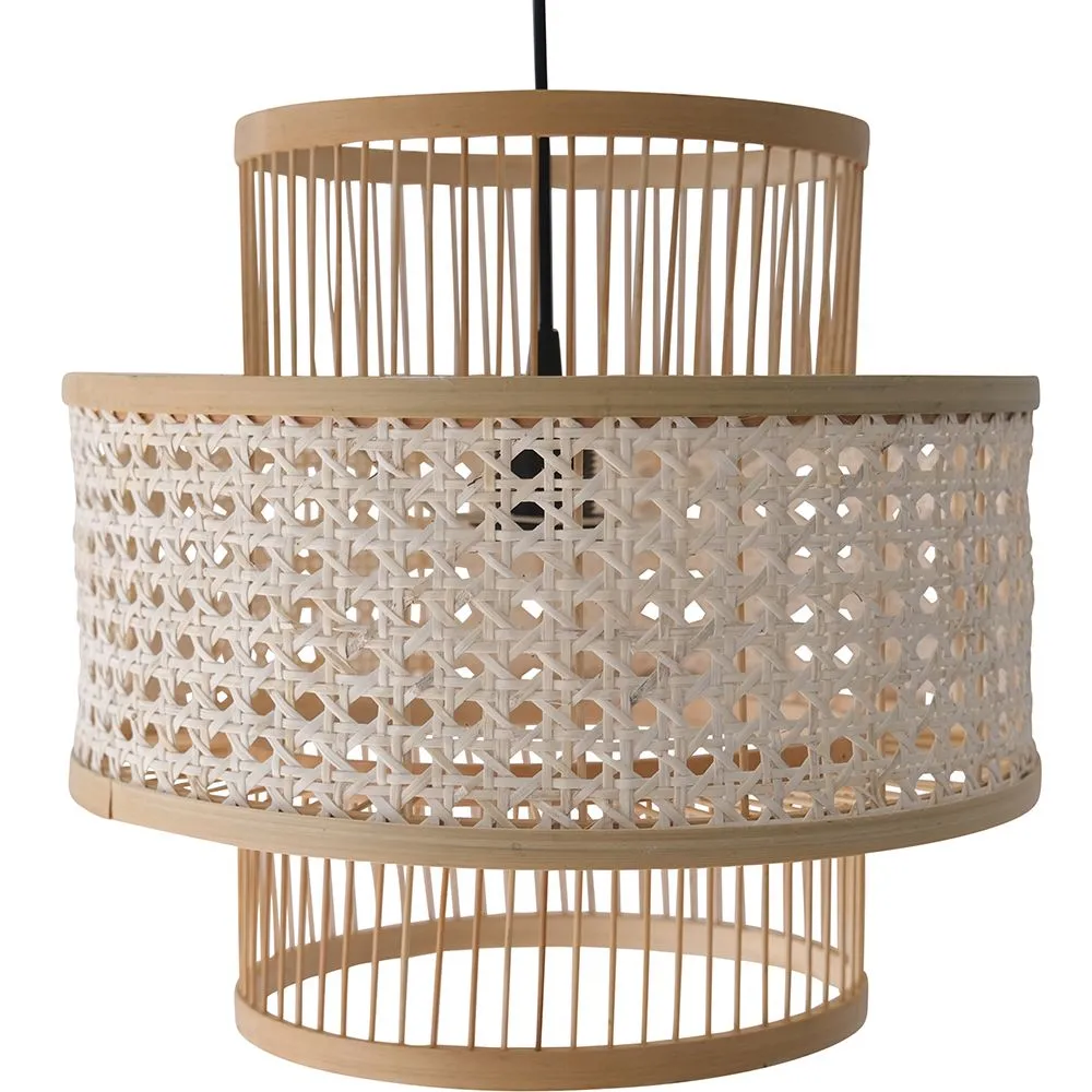Rattan Ceiling Lamp - Boho Bali Design Pendant Lamp - Yei image 8