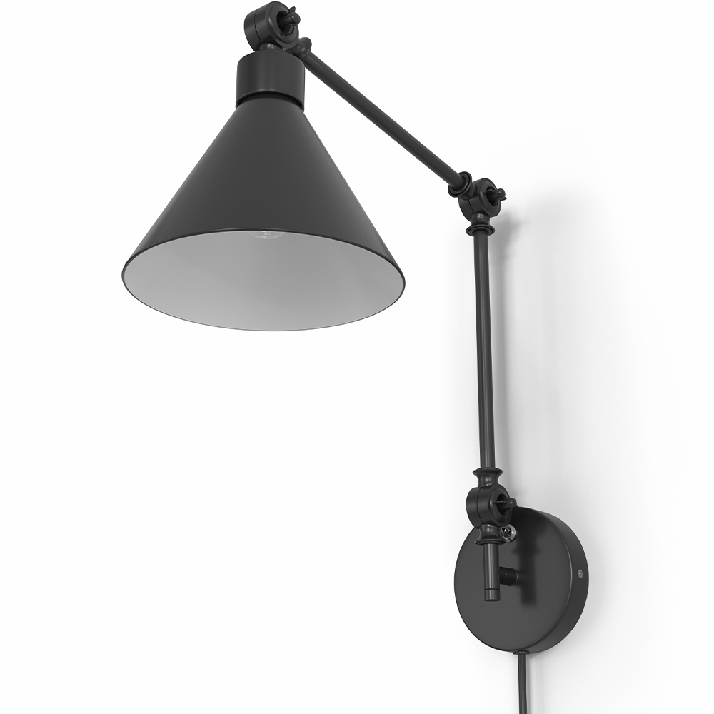  Buy Lamp Wall Light - Adjustable Reading Light - Black Black 60515 - in the UK