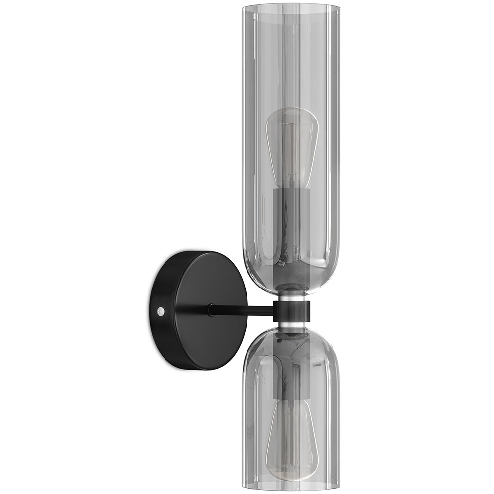  Buy Lamp Wall Light - Crystal and Metal - Kren Smoke 60523 - in the UK