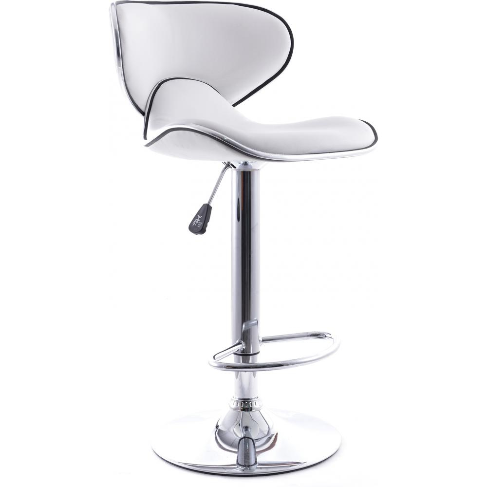  Buy Swivel Barstool with Backrest - Curve Back White 49743 - in the UK