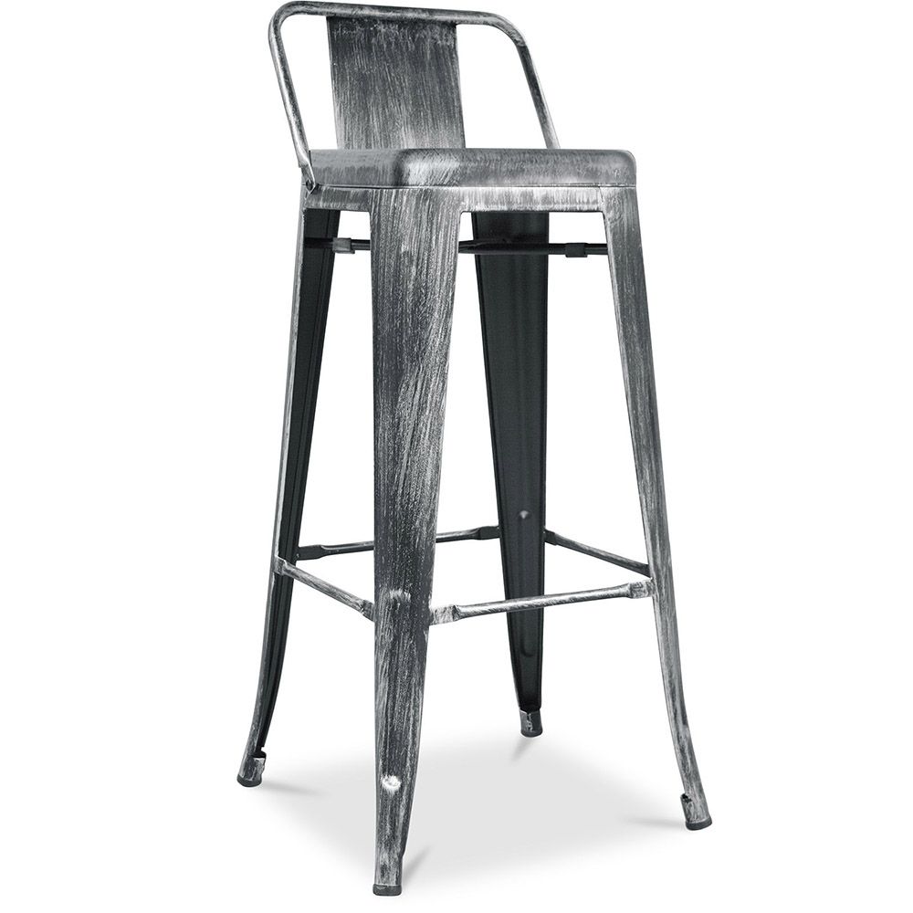 Bar Stool with Backrest - Industrial Design - 76cm - New Edition - Stylix image 8