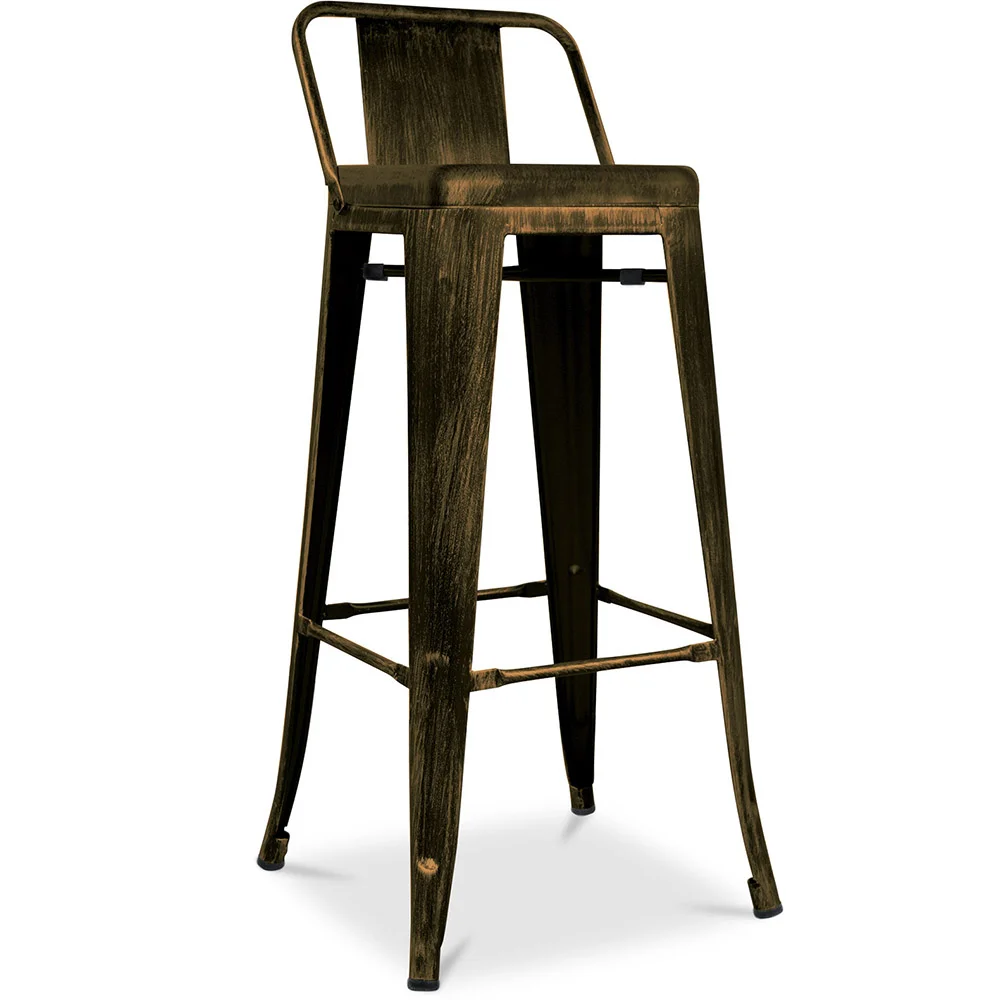 Bar Stool with Backrest - Industrial Design - 76cm - New Edition - Stylix image 8