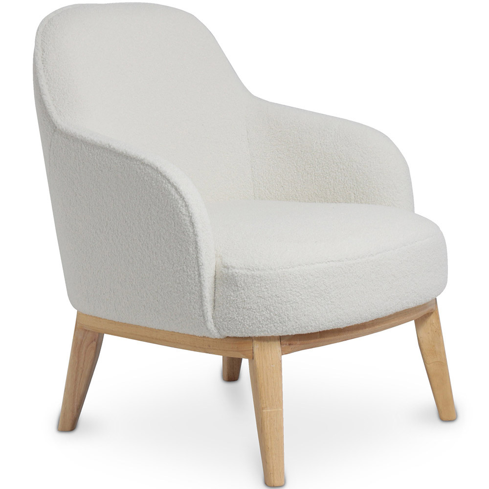  Buy Upholstered Dining Chair - White Boucle - Letter White 60543 - in the UK