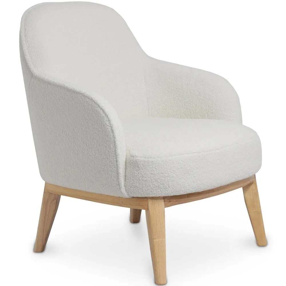 Upholstered Dining Chair - White Boucle - Letter image 8