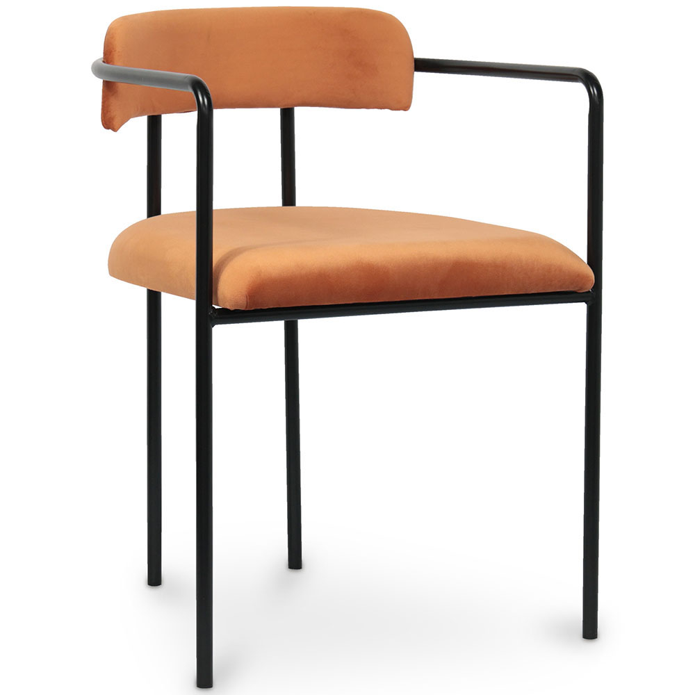 Buy Upholstered Dining Chair - Velvet - Garne Orange 60545 - in the UK
