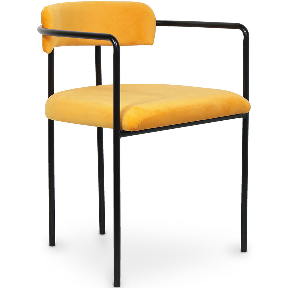  Buy Upholstered Dining Chair - Velvet - Garne Yellow 60545 - in the UK