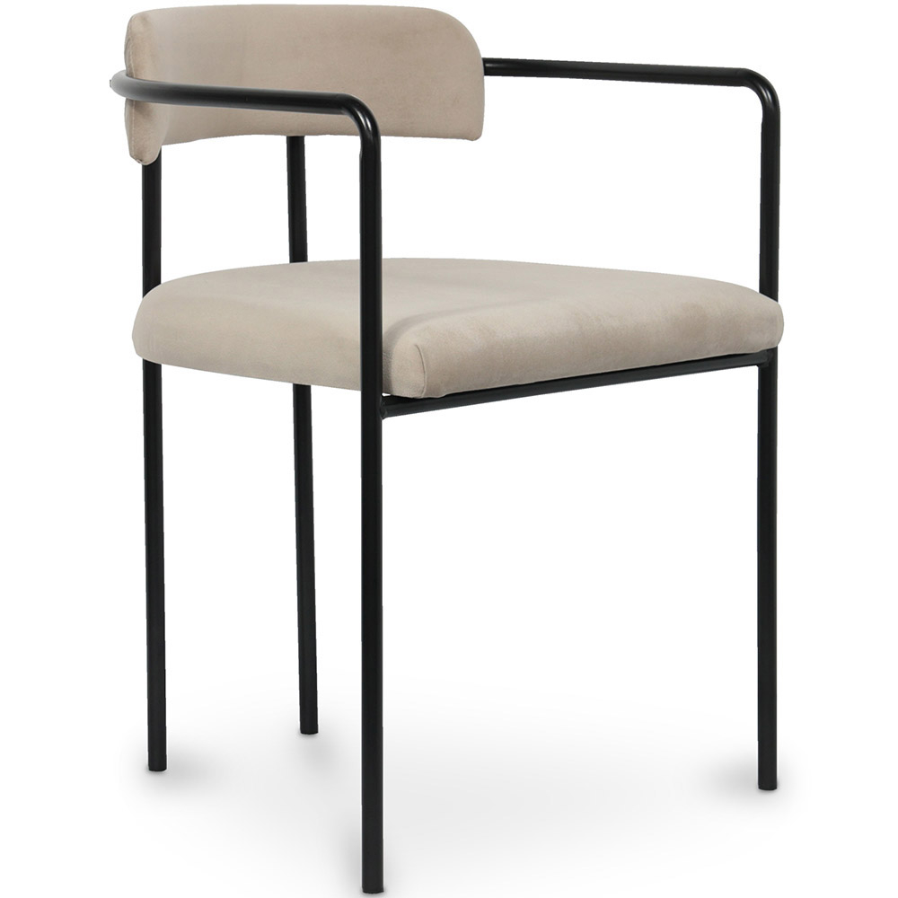  Buy Upholstered Dining Chair - Velvet - Garne Taupe 60545 - in the UK