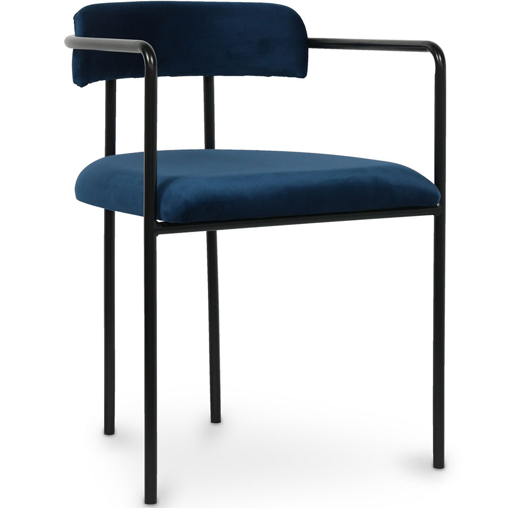  Buy Upholstered Dining Chair - Velvet - Garne Dark blue 60545 - in the UK
