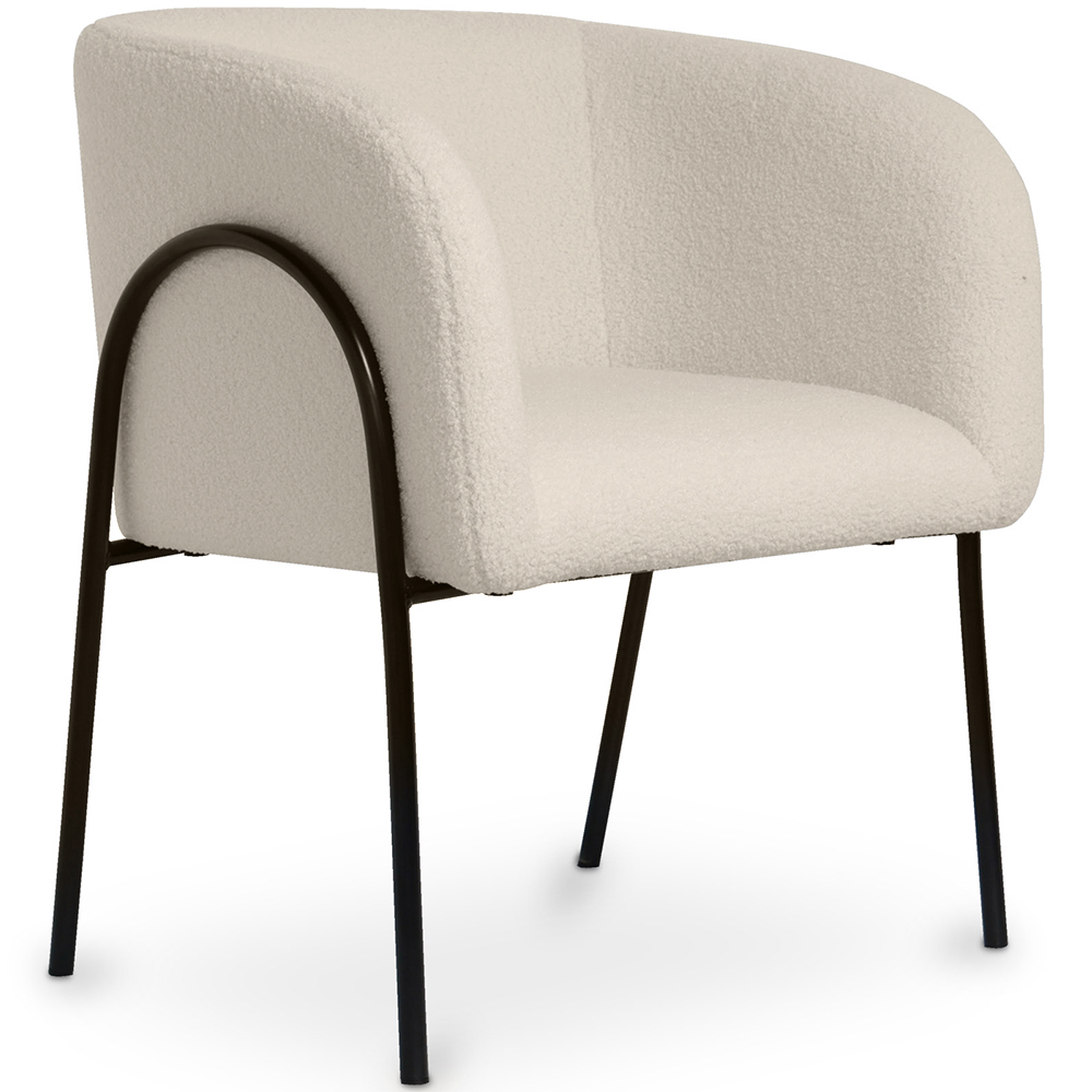  Buy Upholstered Dining Chair - White Boucle - James White 60547 - in the UK