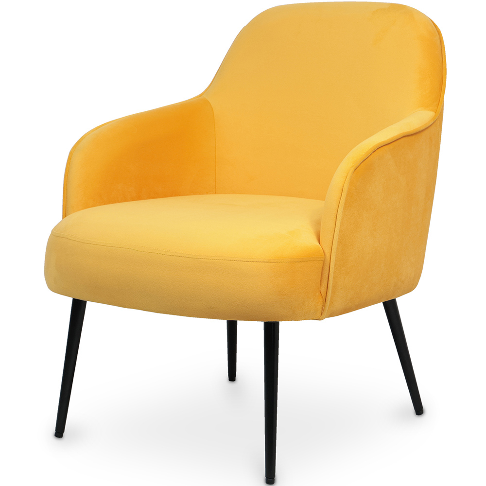  Buy Upholstered Dining Chair - Velvet - Hyra Yellow 60548 - in the UK