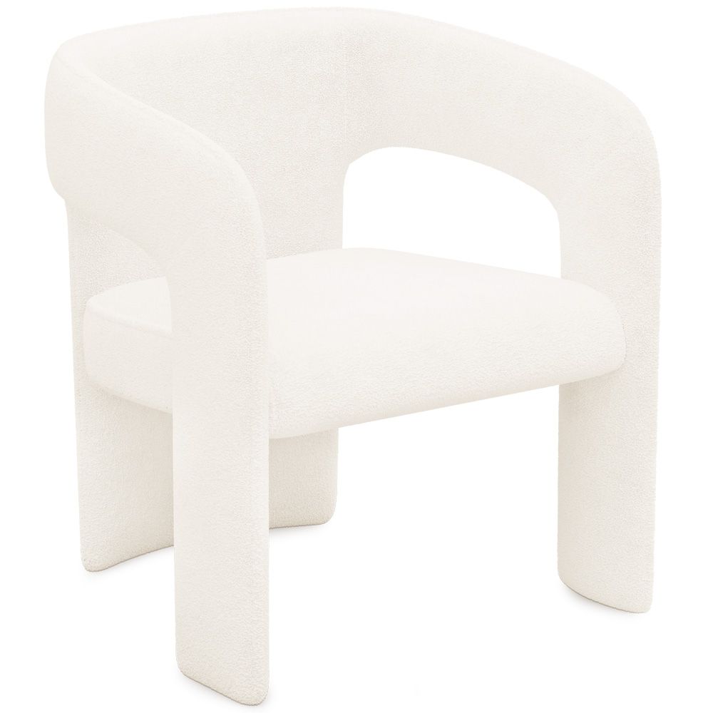 Upholstered Dining Chair - White Boucle - Ashley image 8