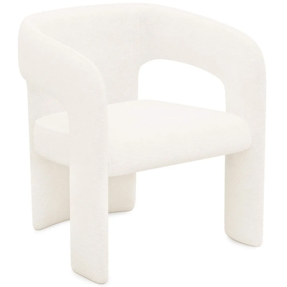 Upholstered Dining Chair - White Boucle - Ashley image 8