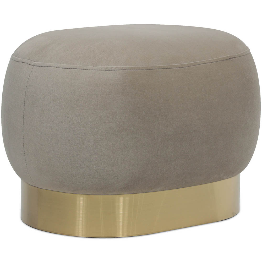  Buy Pouf - Velvet and Metal - Luxe Taupe 60552 - in the UK
