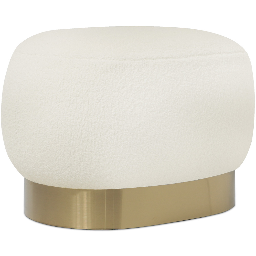  Buy Pouf Luxury Home Foot Rest - White Boucle - Luxe White 60553 - in the UK