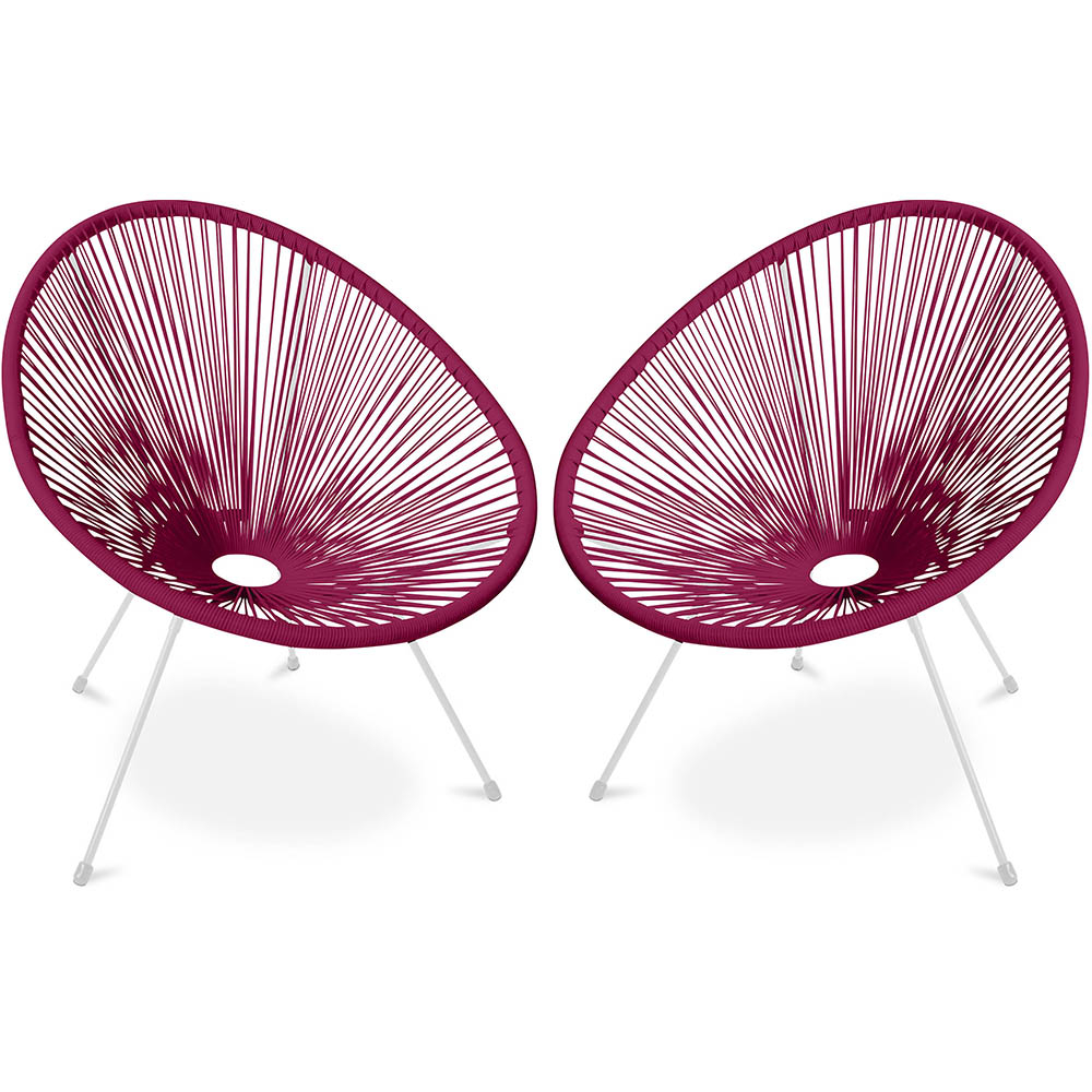  Buy Pack Acapulco Chair - White Legs x2 - New edition Purple 60612 - in the UK