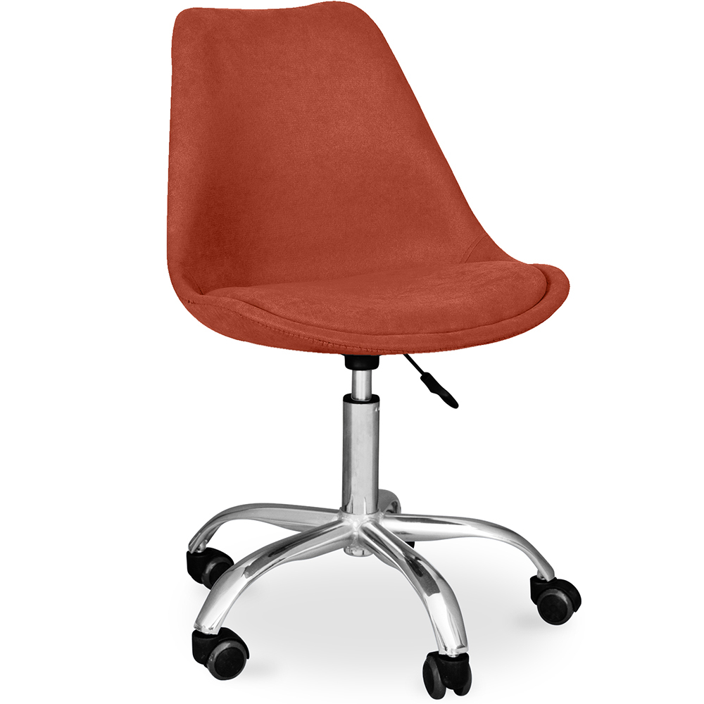  Buy Upholstered Desk Chair with Wheels - Tulip Orange 60613 - in the UK