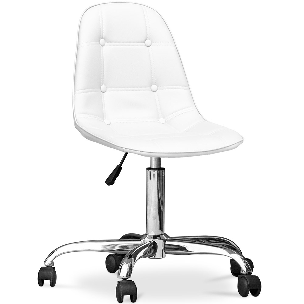  Buy Desk Chair with Wheels - Upholstered - Fery White 60616 - in the UK