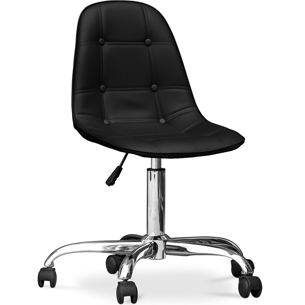  Buy Desk Chair with Wheels - Upholstered - Fery Black 60616 - in the UK