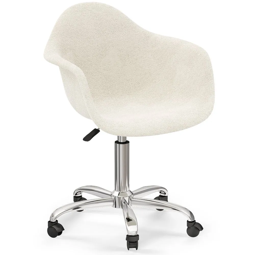 Swivel Office Chair - Bouclé Upholstered - Dominic image 8