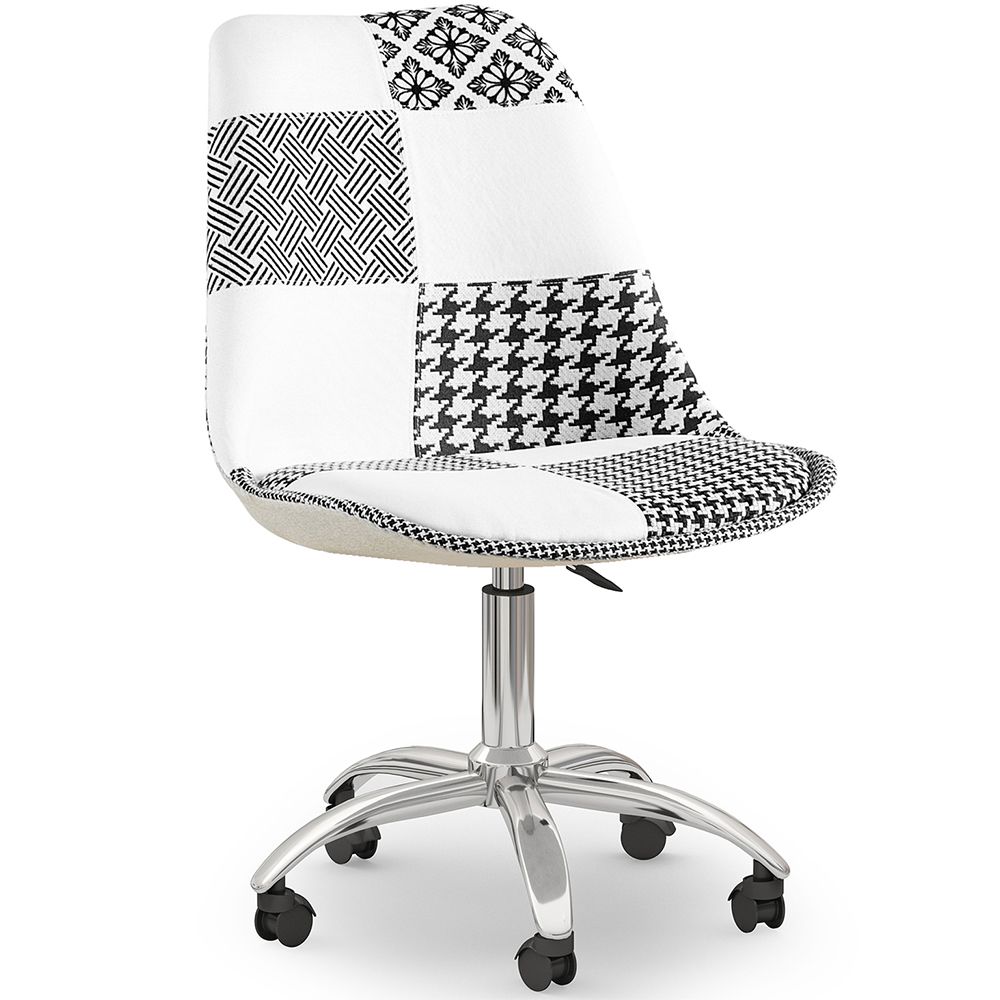 Swivel Office Chair - Patchwork Upholstery - Sam  image 8