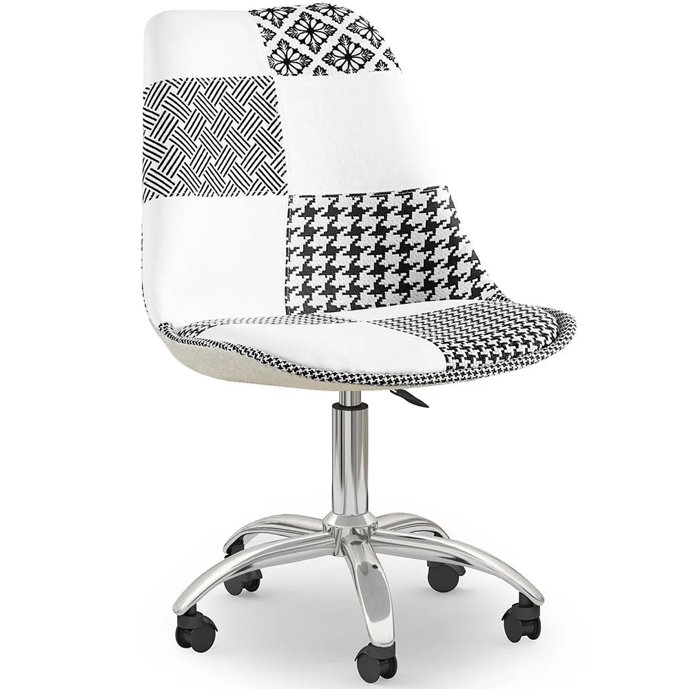 Swivel Office Chair - Patchwork Upholstery - Sam  image 8